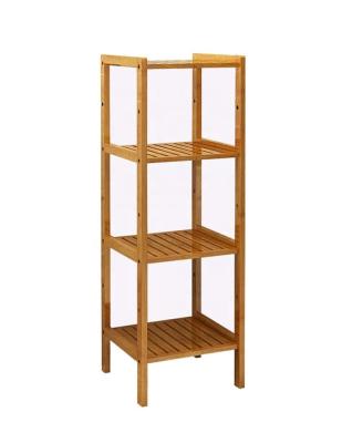 China Morden Living Room White Wood Corner Shelf Cheap Standing Bamboo Folding Dish Display Rack for sale