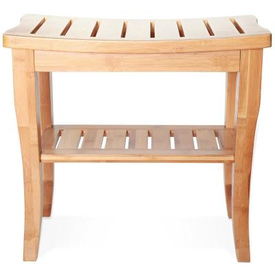 China Patio Bench Shower Wood Seat Teak Bamboo Shower Bench Bath Stool for sale