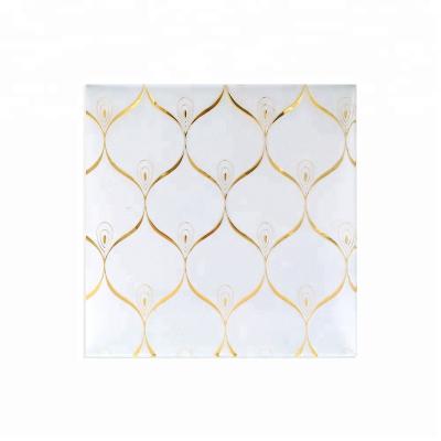 China 3.8mm Industrial UV Flower 4mm Ice Gold Decorative Frosted Glass for sale