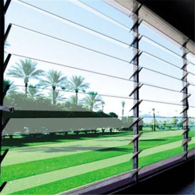 China High Transmittance 4mm 5mm Clear Frosted Glass Fit Lightweight Aluminum Slat For Louver Windows for sale