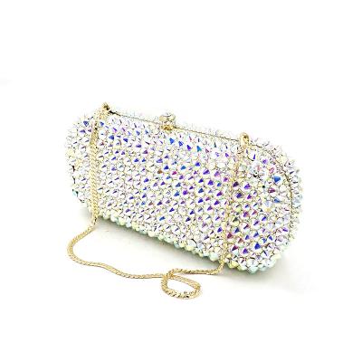 China High quality Paypal wholesale ab full crystal bags luxury women evening clutches ladies diamond wedding rhinestone bridal purses for sale