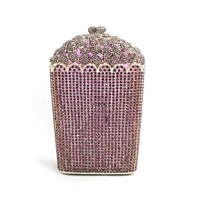 China American Newest Women Clutch Bag Party Evening Purse Accessories Luxury Diamond Clutches Popcorn Embellished Bridal Crystal Purses Wedding Party Purses for sale