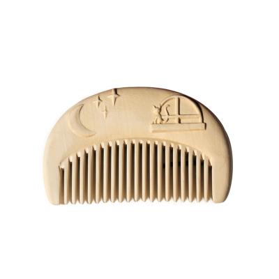 China Lovely high quality home children comb wooden comb no static baby comb for sale