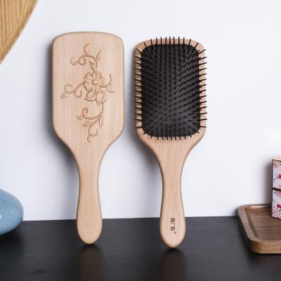 China Wholesale Custom Made Wooden Afro Pick Hair Air Cushion Comb Wooden Trimming Comfortable/Durable/Anti-Static Comb for sale