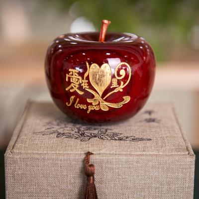 China China wood opens home decor Nordic simple style creative decorative wooden apples for sale