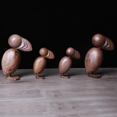 China Europe Factory Beautiful Decorative Wood Craft Bird Wood Carving Decor for sale