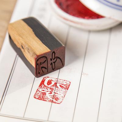 China Factory Wooden Stamp Environmental Friendly / Durable Henna Stamp Hogh Quality Rectangle Direct Wood Shape for sale