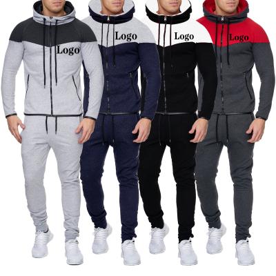 China Wholesale Men's Sports Gym Breathable 2 Piece Hoodies Sweatsuit Two Piece Jogging Suit Sweat Suits 2 Piece Mens Tracksuit Tracksuit for sale