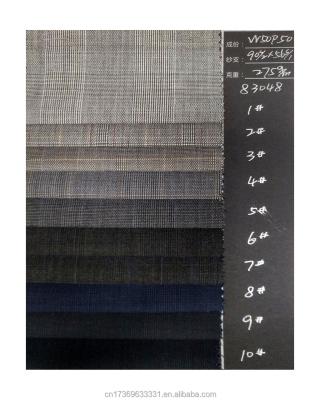 China High Quality Breathable Worsted Woolen Fabric Straight To Make Men SuitsWool 50% Polyester 50% for sale