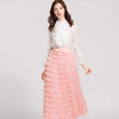 China 2021 autumn anti-static thin-fitting skirt a-line skirt with bow cake for women for sale