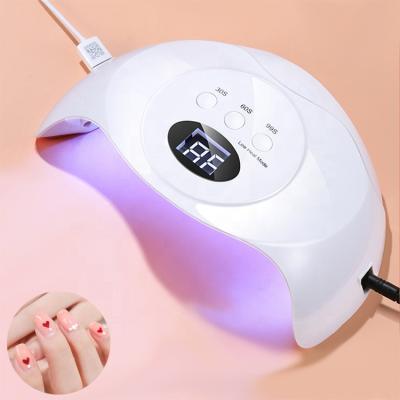 China Gel Nail Curing Portable 48w UV Led Nail Lamp With Sensor LCD Display Curing Nail Gel Manicure Tool Smart Nail Dryer for sale