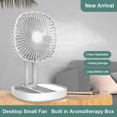 China Portable Low Noise Electronic Fan /Collapsible USB Small Charging Desktop Fan Air Cooling Electronic Foldable Electronic Fan for sale