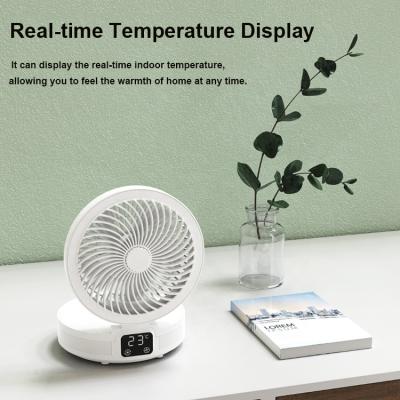 China Low Noise /Simple & Electronic Stylish Air Cooling Rotate Fan Rechargeable Foldable Electronics Fan Automotive Electronic USB Fan for sale