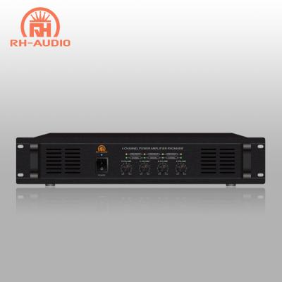 China RH-AUDIO Short Circuit 4 Channel 100V Power Amplifier With 4 Line Inputs for sale