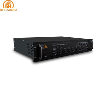 China RH-AUDIO Background Music Public Announcement Amplifier With 6 Zone Mixer Audio System for sale