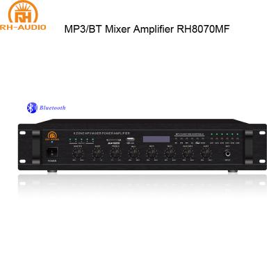 China RH-AUDIO 6 Background Music Zone Blue Tooth MP3 Mixer Amplifier For Commercial Sound System for sale