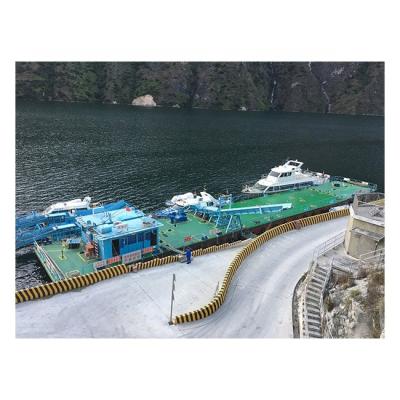 China Mooring 60M Pontoon for boat berthing mooring and transferring water floater barge with office and accommodation for sale