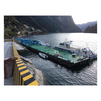 China Mooring 60M Floating Pontoon for transferring water floater and for boat berthing mooring with crew accommodation fishing platform for sale