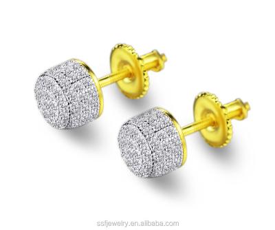 China Hiphop hiphop diamond stud earrings jewelry findings for men for sale