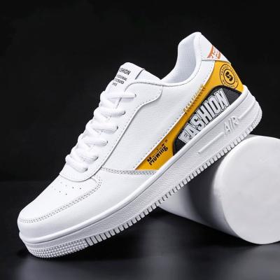 China Wholesale Fashion Trend Men's Flat Running Colorful PU Sports Sneaker Shoes Skateboard Shoes For Adults for sale