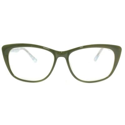 China Fashion Retro Designer Eyeglasses Green Cat Eye Glasses CP Spectacle Frames Optical Glasses for sale