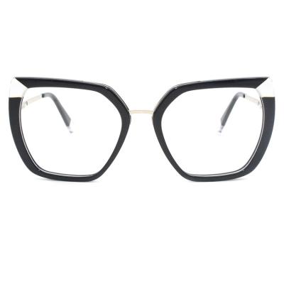 China New Fashion Fancy Oversized Acetate Glasses Optical Frames For Women for sale