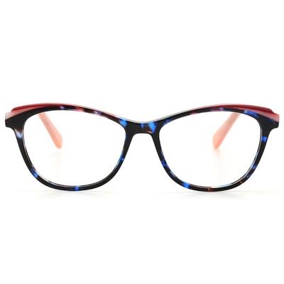 China Popular Handmade Glasses Optical Glasses Frames Fashion Colorful Women Frame Glass Acetate Monocle for sale