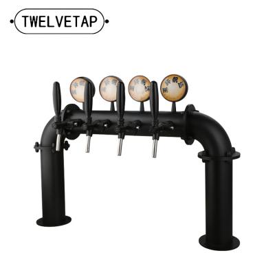 China TWELVETAP Factory Supply U Type Tower Column 4 Way 304 Stainless Steel With Beer Tap For Pub Beer Beverage FD-U-4 for sale