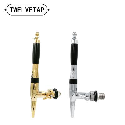 China TWELVETAP Tap Beer Valve FaucetSilver Stainless Steel Nitrogen Tap Coffee Concentrate Brewing Black Beer Adjustable Tap FDS-835T for sale