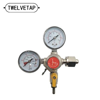 China Industrial Homemade CO2 Regulator Pressure Reducer Beer Regulator Carbon Dioxide TWELVETAP Gauge Beer Barrel Pressure Reducing Double Valve for sale