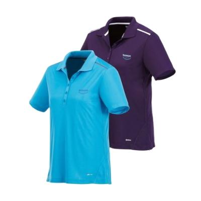 China Albula Ladies Customized Parride Textured Knit Performance Polo Shirt for sale