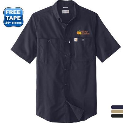 China Anti-pilling Logo Printed Series Short Sleeve Mens Work Shirt for sale