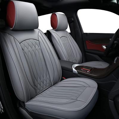 China Full Set of Durable Waterproof Car Seat Covers with Waterproof Faux Leather Universal Fit for Most Cars SUV Pickup Truck for sale