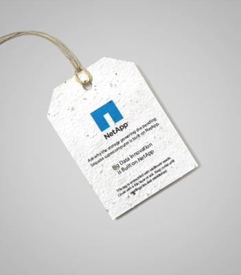 China Custom Fashionable Recyled Logo 2021 Seed Paper Tags For Garment for sale