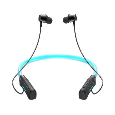 China Customized Neckband Good Quality Logo LED Display Night Running Fashion Music Sports Gaming Headset Wireless Bluetooth Earphones & Headphones for sale