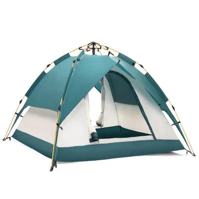 China Pop Sunshade Summer 3-4 People Camping Tent Portable Family Folding Outdoor Waterproof Tent for sale