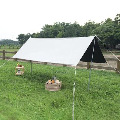 China customized large outdoor silver coated double layer sun protection family picnic tent in china for sale