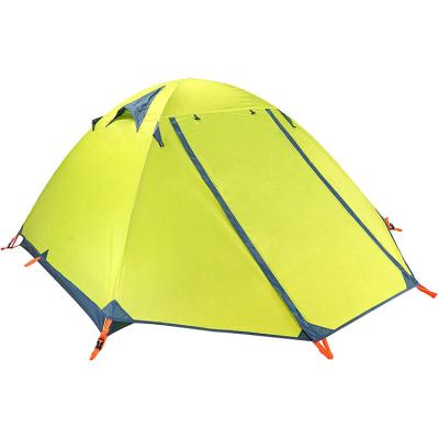 China New portable 2 person rainproof and windproof aluminum camping tent, ultra light mountaineering backpacking tent for sale