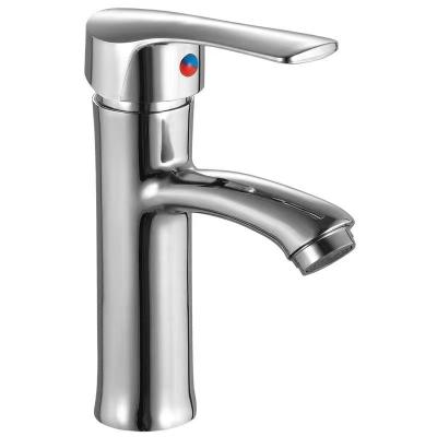 China Economic Zinc Alloy Single Metered Bathroom Basin Faucet Chrome Plating Handle Washing Vanity Sink Faucet Faucets for sale