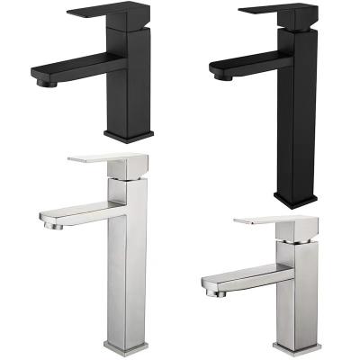 China Hot Selling Matte Black Square Bathroom Vanity Faucets Basin Faucet Large Mixer Toilet Large Metered Bathroom Faucet for sale