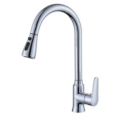 China Pull Out Spray Torneira Cozinha 360 Degree Rotation Brass Kitchen Sink Faucet With Pull Down Sprayer Mixer Pull Out Kitchen Faucets for sale