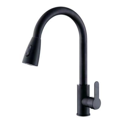 China Pull Out Flexible Pull Down Spray Good Quality Hot Selling 304 Stainless Steel Water Faucet Sprayer Kitchen Mixer Sink Faucets for sale