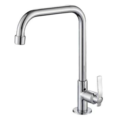 China Southeast Asia Good Price Kitchen Faucets Single Hole Sink Faucet Zinc Alloy Metered Single Hole Cold Water Faucet for sale