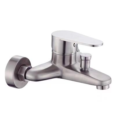 China Sliding Bar Shower Mixer Tap 304 Stainless Steel Cold Water Free Modern Wall Mounted Bath and Hot Shower Faucets for sale