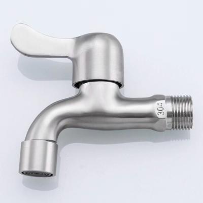 China Factory Direct Sale Modern Wall Mounted Faucet Washing Machine Stainless Steel Bib Quick Open Cock For Bathroom for sale