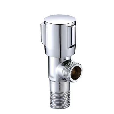 China Factory Price Good Quality Chrome 1/2 Inch Angle Valve Modern Durable Bathroom Accessories Quick Open Brass Angle Valve for sale