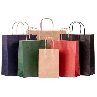 China Recycled Materials Exquisite Paper Handbag Clothes Paper Bag Take Away Clear Paper Bag Color Printing for sale