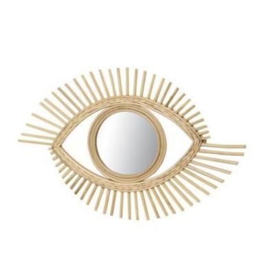 China Art Deco Wholesale Factory Price new decorative eye shaped wooden wall mirrors ACE-168 high quality moq 50pcs for living room home decor for sale