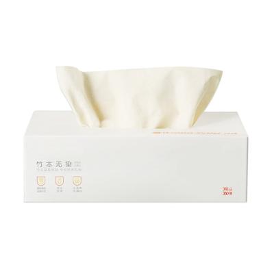 China office & Hotel economic performance nice pulp plain paper facial tissue box bamboo boxed facial tissue paper for sale