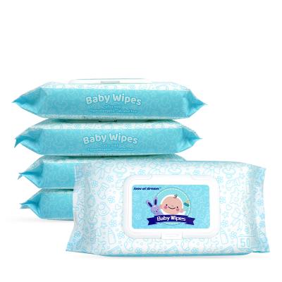 China Wholesale Natural Organic Flushable Soft Sensitive Baby Custom Wet Cleaning Cloths for sale